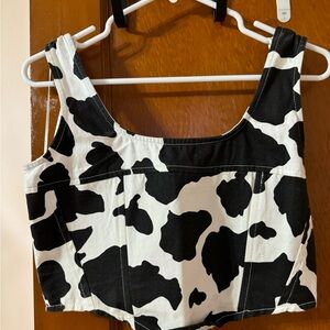 Cow print tank